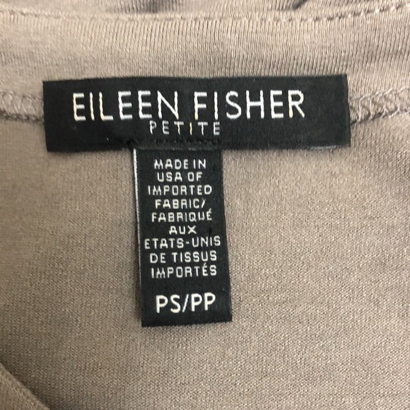 Eileen Fisher Sleeveless Taupe Stretch Knit Tank Shift Dress - Picture 6 of 7